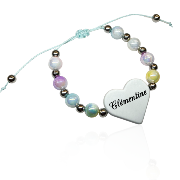 Bracelet Cœur Perles Multi – Image 2