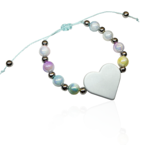 Bracelet Cœur Perles Multi