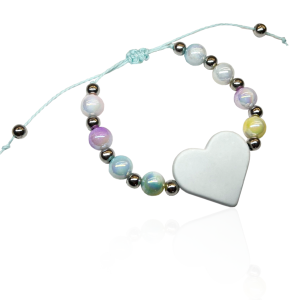 Bracelet Cœur Perles Multi
